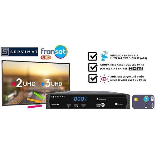 Décodeur FRANSAT 4K Servimat Sirius + Carte FRANSAT