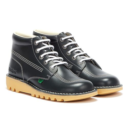 Kickers Bottes En Cuir Bleu Marine/Naturel Kick Hi Core Pour Hommes - 40