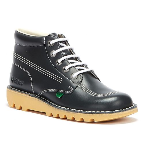 Kickers Bottes En Cuir Bleu Marine/Naturel Kick Hi Core Pour Hommes - 41