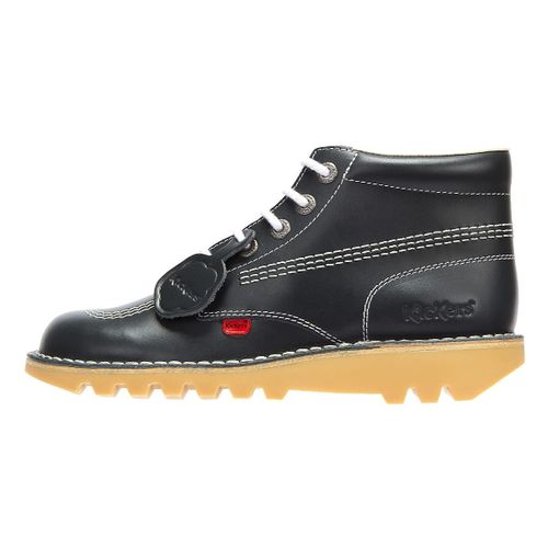 Kickers Bottes En Cuir Bleu Marine/Naturel Kick Hi Core Pour Hommes - 44
