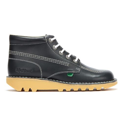 Kickers Bottes En Cuir Bleu Marine/Naturel Kick Hi Core Pour Hommes - 43