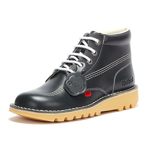 Kickers Bottes En Cuir Bleu Marine/Naturel Kick Hi Core Pour Hommes - 42