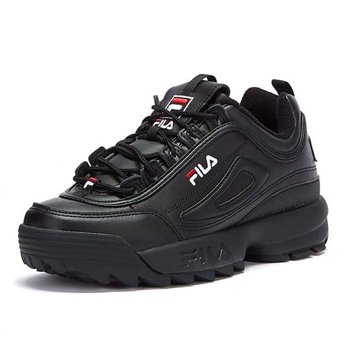 Fila Disruptor Ii Premium Black / White / Fila Red Trainers - 37 1/2
