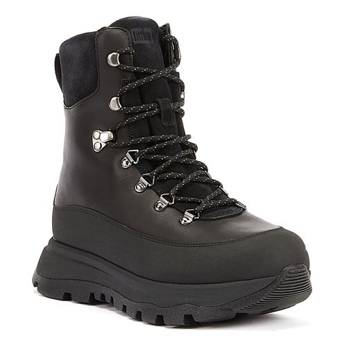 Fitflop Bottes Noires En Cuir Pour Femme Neo D-Hyker. - 36