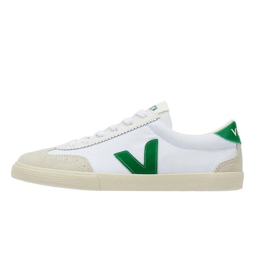 Veja Volley Baskets En Daim Blanc/Émeraude Pour Homme - 44