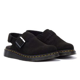 Dr. Martens Sandales Mules Noires En Daim Jorge Ii - 37