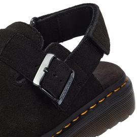 Dr. Martens Sandales Mules Noires En Daim Jorge Ii - 39