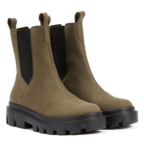 Toms Bottes En Cuir Pour Femme Rowan Couleur Olive - 42