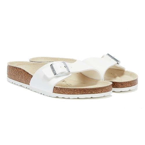 Birkenstock Madrid Birko Flor Blanc Sandales