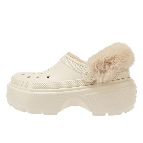 Crocs Sabots À Talons Compensés Pour Femmes Beige