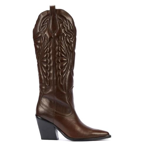 Bronx Nouvelles Bottes Marron Foncé Pour Femmes - 41