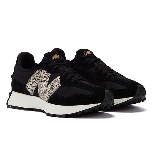 New Balance 327 Womens Animal Print Black Trainers - 35