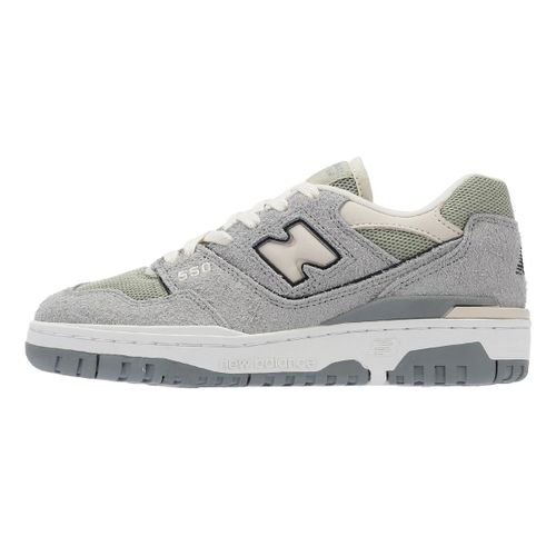 New Balance 550 Baskets En Cuir Pour Femmes En Gris Ardoise / Olivine / Lin. - 36 1/2
