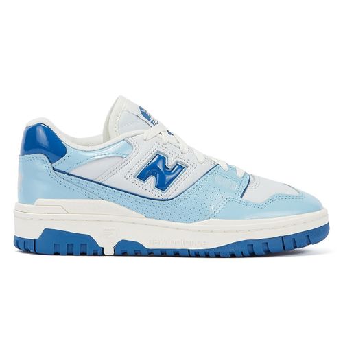 New Balance 550 Baskets Blanches/Bleues En Chrome Breveté - 36 1/2