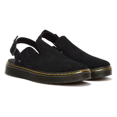 Dr. Martens Carlson Eh Suede Moss Back Femme Noir Sandales Mules - 36