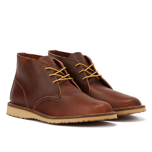 Red Wing Shoes Bottes Marron Pour Hommes Weekender Chukka Copper R&t - 39