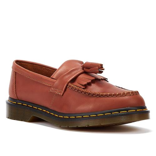 Dr. Martens Adrian Yellow Stitch Carrara Mens Saddle Tan Loafers - 41