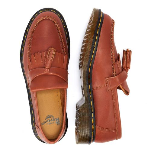 Dr. Martens Adrian Yellow Stitch Carrara Mens Saddle Tan Loafers - 44