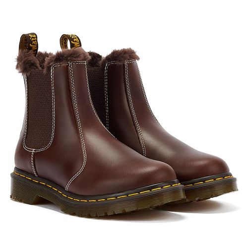 Dr. Martens 2976 Bottes Marron Pour Femmes Leonore À Enfiler - 36