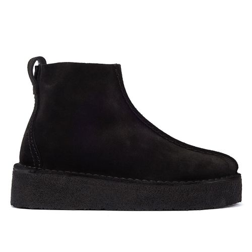 Clarks Bottes Noires En Suède Pour Femmes Originals Trek Wedge - 41