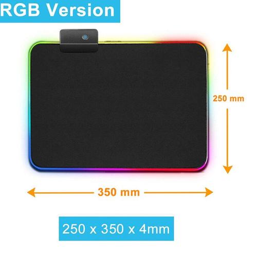 Tapis de souris de jeu de grande taille anti dérapant en caoutchouc naturel PC ordinateur Gamer tapi -RGB 250x350