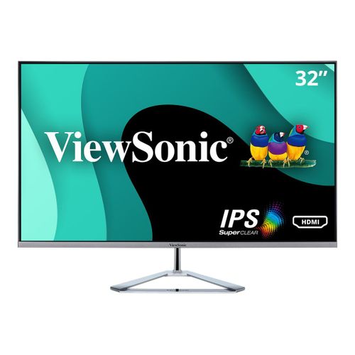 ViewSonic VX3276-MHD-2 - Écran LED - 32" (31.5" visualisable) - 1920 x 1080 Full HD (1080p) - IPS - 250 cd/m² - 1200:1 - 3 ms - HDMI, VGA, DisplayPort - haut-parleurs - noir, argent