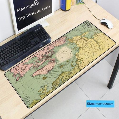 Mairuige ? grand tapis de souris lavable XXL, carte du monde souris d'ordinateur portable, en cao -400X900X3MM