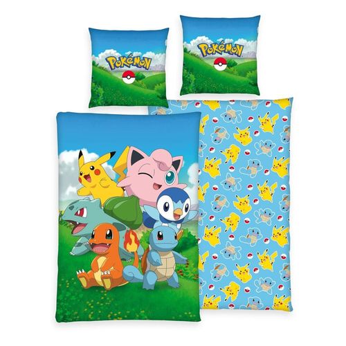 Pokemon Parure De Lit Group A 135 X 200 Cm / 80 X 80 Cm