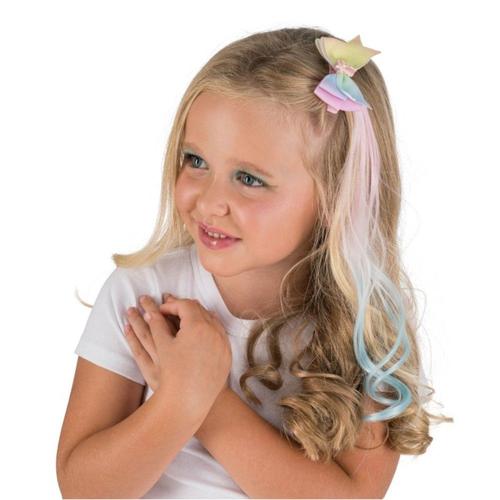 Barrette NUd Licorne Mèche Cheveux 40cm Pastel