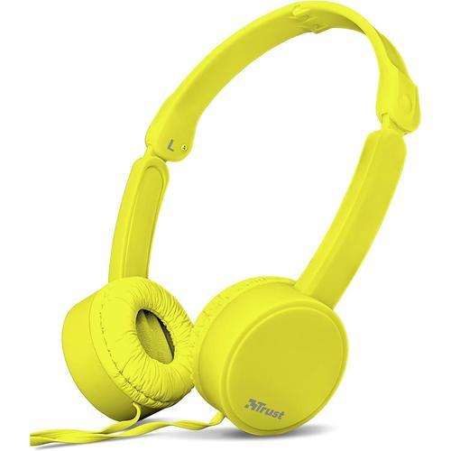 Trust Nano Casque Pliable Jaune