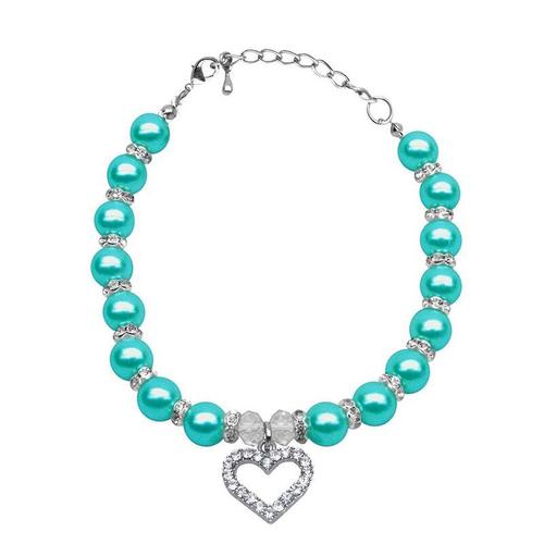 Bleu-M -Collier Accessoires D'animaux En Diamant | Collier En Forme D'animaux, Chien Chiot Chat, Perles, Amour Animaux Chiens