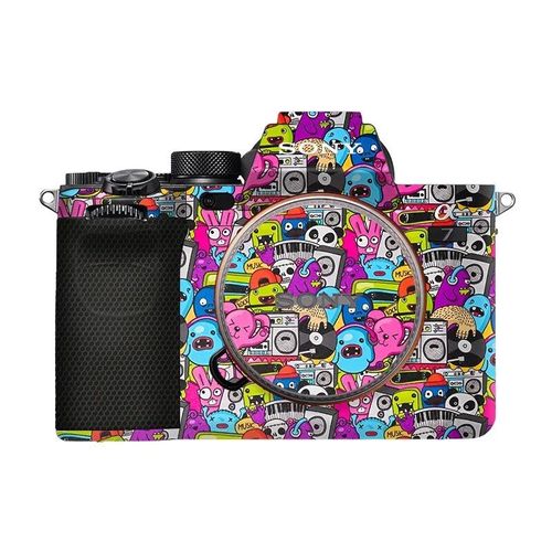 Mebont-Autocollant de protection pour appareil photo Sony A7IV,Alpha,7 figurines rondes,durable,anti-rayures,plus de couleurs en option - Type Graffiti Pink-A7R4
