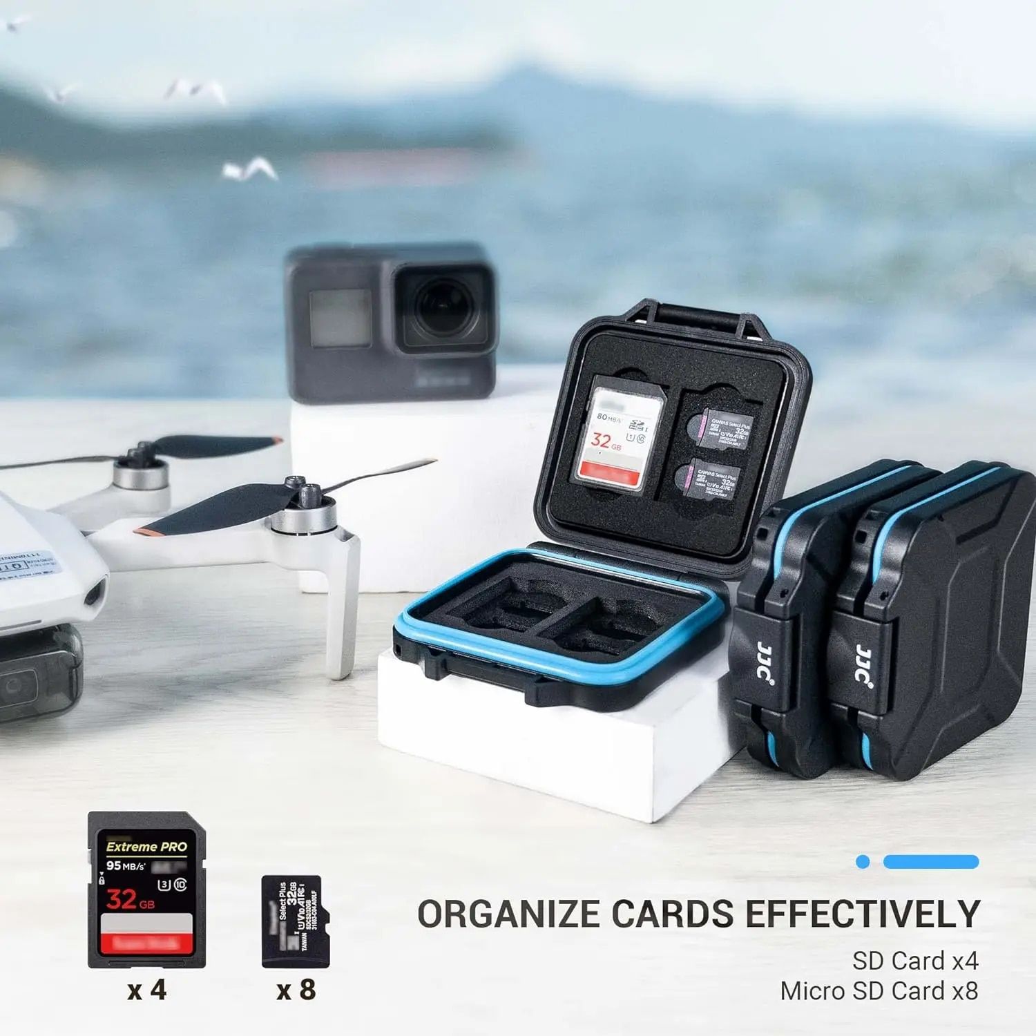 JJC-tui pour cartes mmoire SD et micro SD,12 emplacements,... - 2
