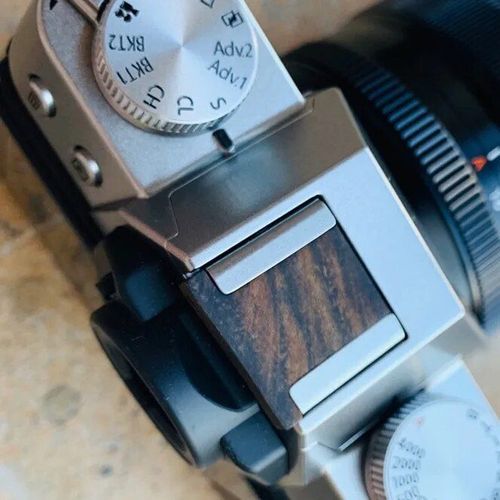 Bouton de déclenchement de volet en bois souple,pour Fuji XT30 X T30 - Type Ebony HotShoeCover
