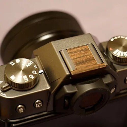 Bouton de déclenchement de volet en bois souple,pour Fuji XT30 X T30 - Type Walnut HotShoeCover