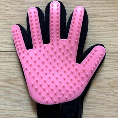 Pink Right Hand -Gants Pour Animaux De Compagnie, Lavage Des Poils De Chien, Peigne De Massage, Brosse Pour Éliminer Les Poils, Bain