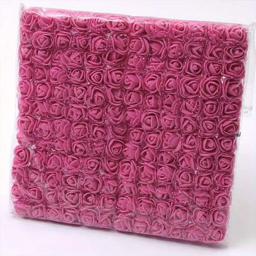 Mini Roses Rouges En Dentelle,144 Pièces/2cm,Têtes De Fleurs En Mousse,Bouquet Pour Mariage,Décoration De Maison,Scrapbooking,Bricolage,Couronne,Fleurs Artificielles - Type Rose