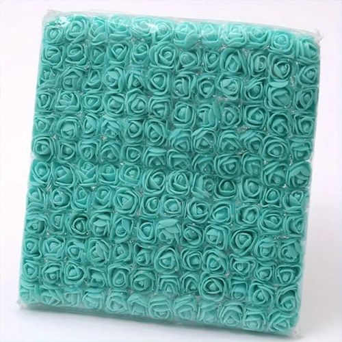 Mini Roses Rouges En Dentelle,144 Pièces/2cm,Têtes De Fleurs En Mousse,Bouquet Pour Mariage,Décoration De Maison,Scrapbooking,Bricolage,Couronne,Fleurs Artificielles - Type Tiffany