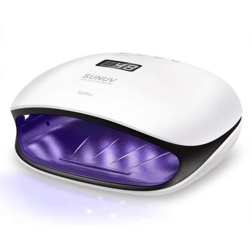 Sunuv Lampe Uv Ongles Gel 48w Led Ongle Professionnel Semi Permanent Avec Minuterie Automatique De 10s/30s/60s/99s Et Lcd Écran Sun4 