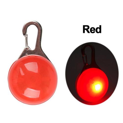 Red Pendant-Ball Pendant -Cheervivi ? Collier Lumineux En Nylon Pour Chien Et Chat, Réglable, Anti Perte/Éviter Les Accidents De Voi