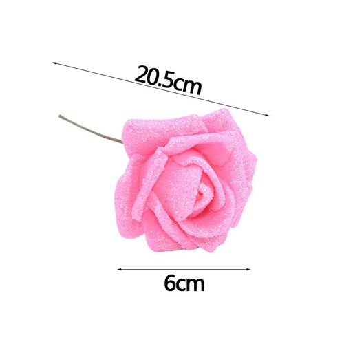 Bouquet de roses artificielles en mousse,10 à 36 pièces,fausses fleurs scintillantes,rouge,or,pour décoration de fête de mariage - Type [D05]-10PCS