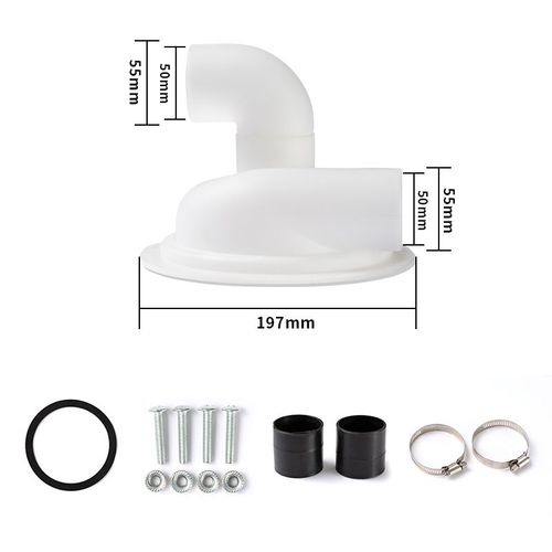 Collecteur de Poussière en Imagone pour Aspirateur,pour le Calcul,avec Couvercle Mathiateur - Type White-with elbow