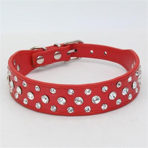 Rouge-M -Pipifren Colliers En Strass Pour Petits Chiens Chats | Accessoires D'animaux Domestiques, Collier En Forme De Chiot, Fou