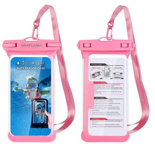 Sac Étanche Anti-Chute Pour Téléphone Portable,Natation,Plongée,Étui,Support,Sous-Marin,Anti-Neige,Écran Tactile,Moins De 6.9 Pouces - Type Frameless Pink