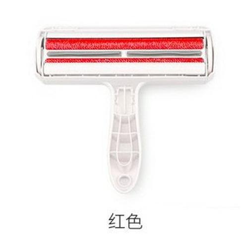 Red -Épilateur Pour Animaux De Compagnie Rouleau Brosse Chien Chat Peigne Fourrure Charpie Outil De Nettoyage Pratique Enlever Fourn