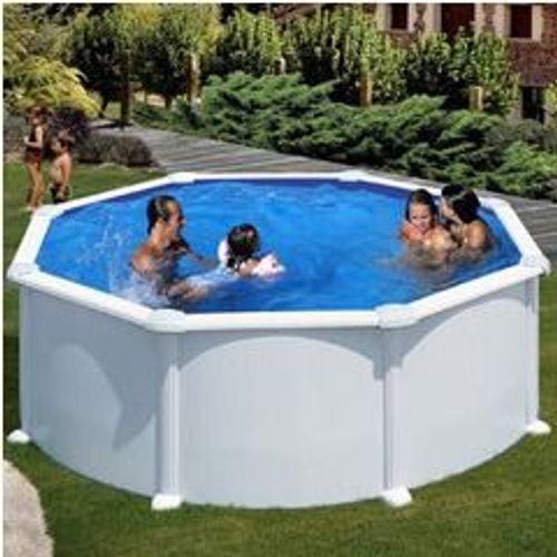 Kit piscine hors-sol atlantis acier blanc ronde 350 x h132 cm