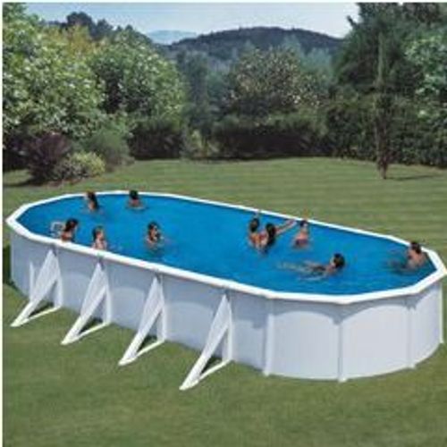 Kit piscine hors-sol acier fidji ovale 8 renforts 800 x 470 x 120 cm