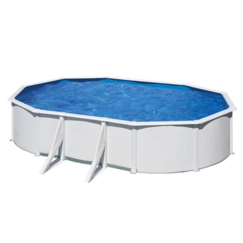 Kit piscine hors sol wet acier blanc ovale 634 cm x 399 cm x h.122 cm