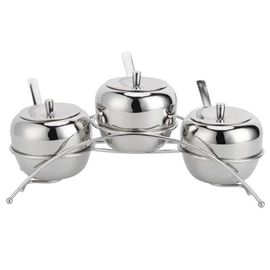2 pcs Cuisine en Acier Inoxydable Sel Poivre Shaker Sucre pot bocal à épices conteneur