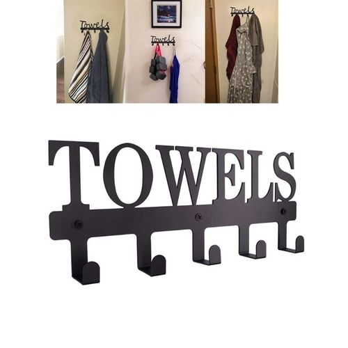 Porte Serviettes Mural En Fer Forgé, Plusieurs Styles, Crochet Pour Manteau, Facile À Installer, Pour Salle De Bain, Cuisine, Chambre À Coucher, Piscine, Livraison Directe